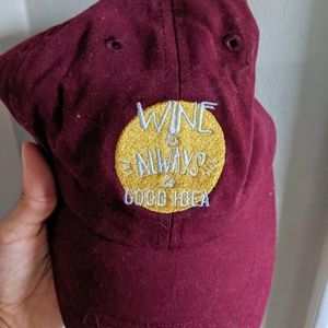 Maroon wine baseball cap